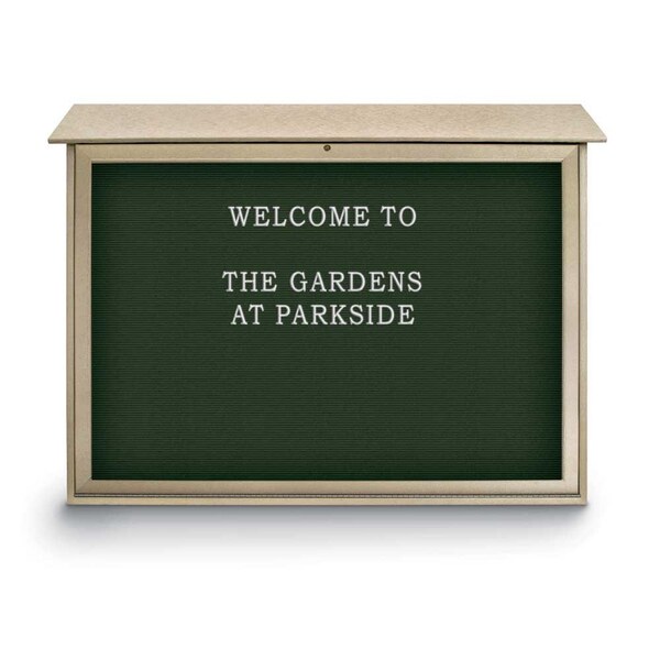 United Visual Products Indoor Enclosed Combo Board, 42"x32", Satin Frame/Burgundy & Burgundy UVCB4232-BURGUN-DBURGU - main